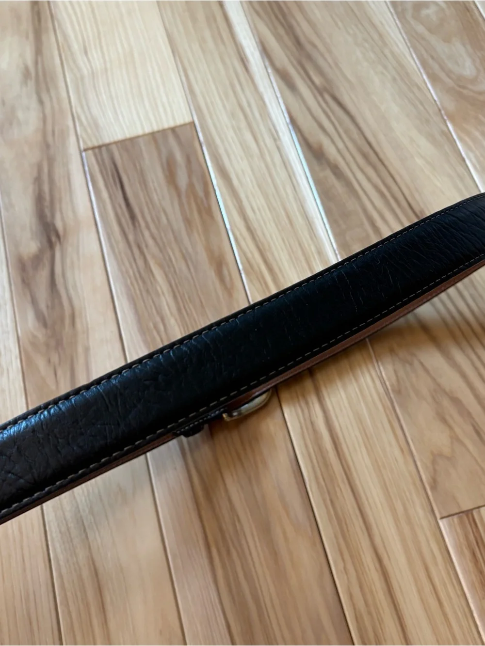 Vintage LL Bean Black Leather Belt Size 36